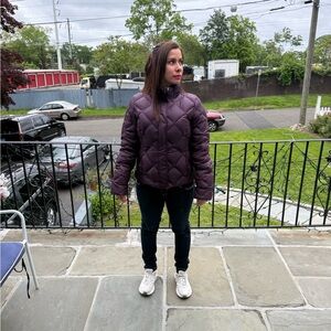 American Eagle Outfitters Deep Purple Puffer Jacket